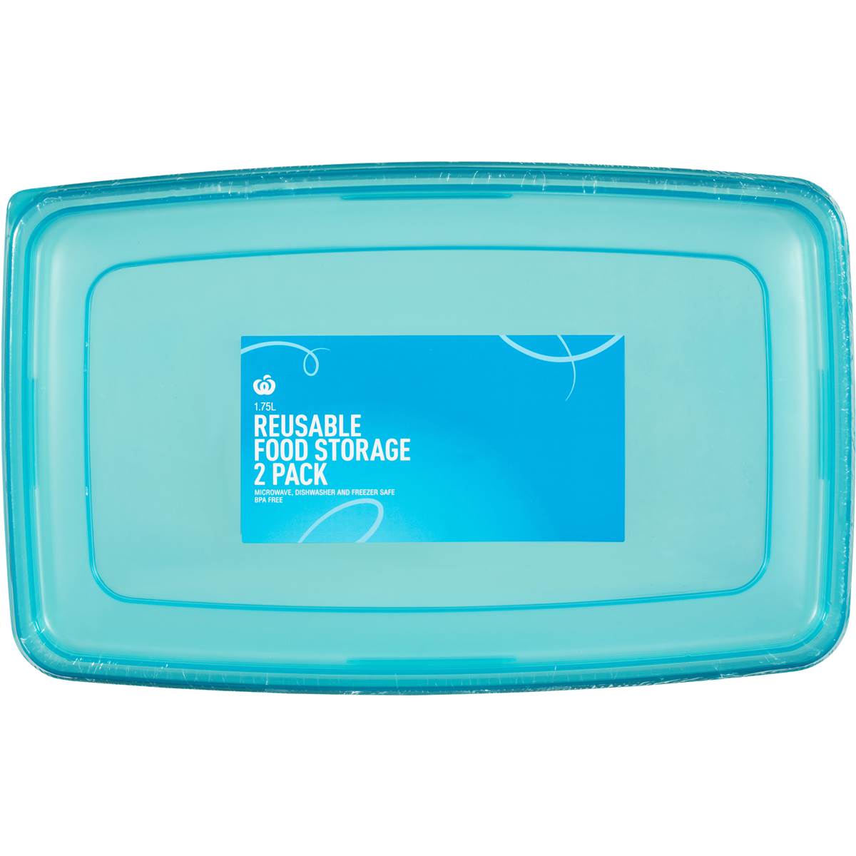 Woolworths Reusable Food Storage Container 1.75l 2 Pack Woolworths