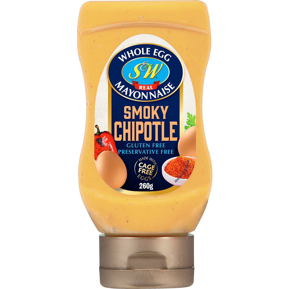 S&w Whole Egg Mayonnaise Smoky Chipotle 260g Woolworths
