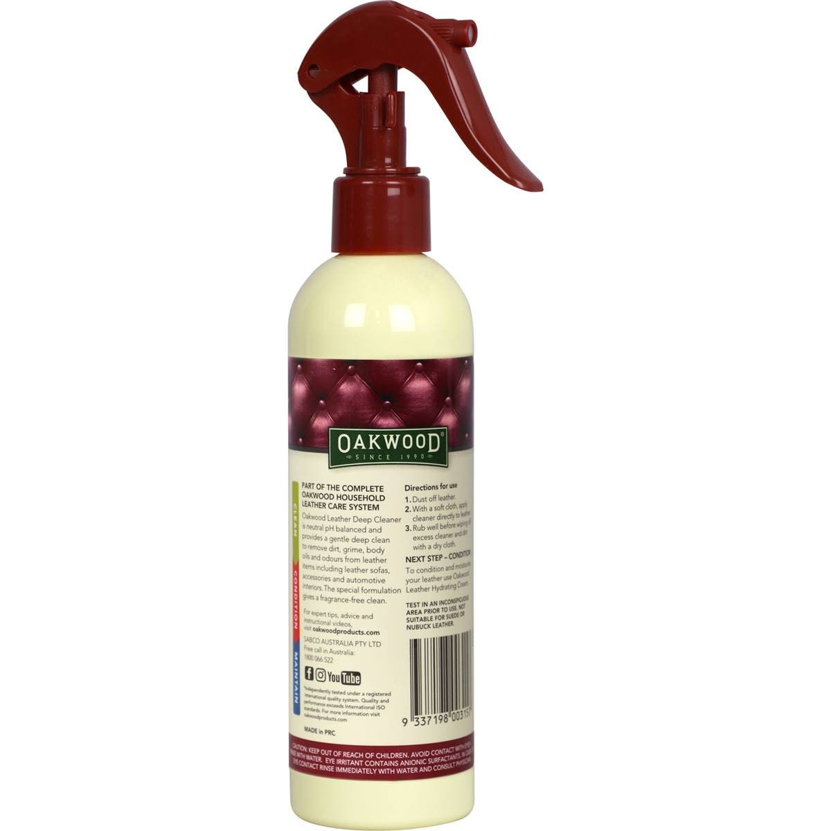 Oakwood Leather Clean Soap 250ml Woolworths