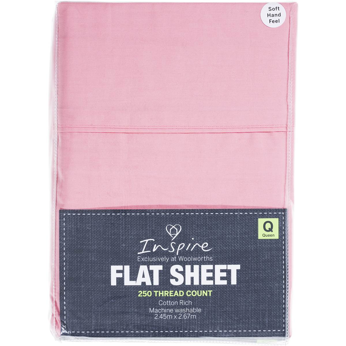 Inspire Flat Sheet 2.45m X X2.67m Each Woolworths