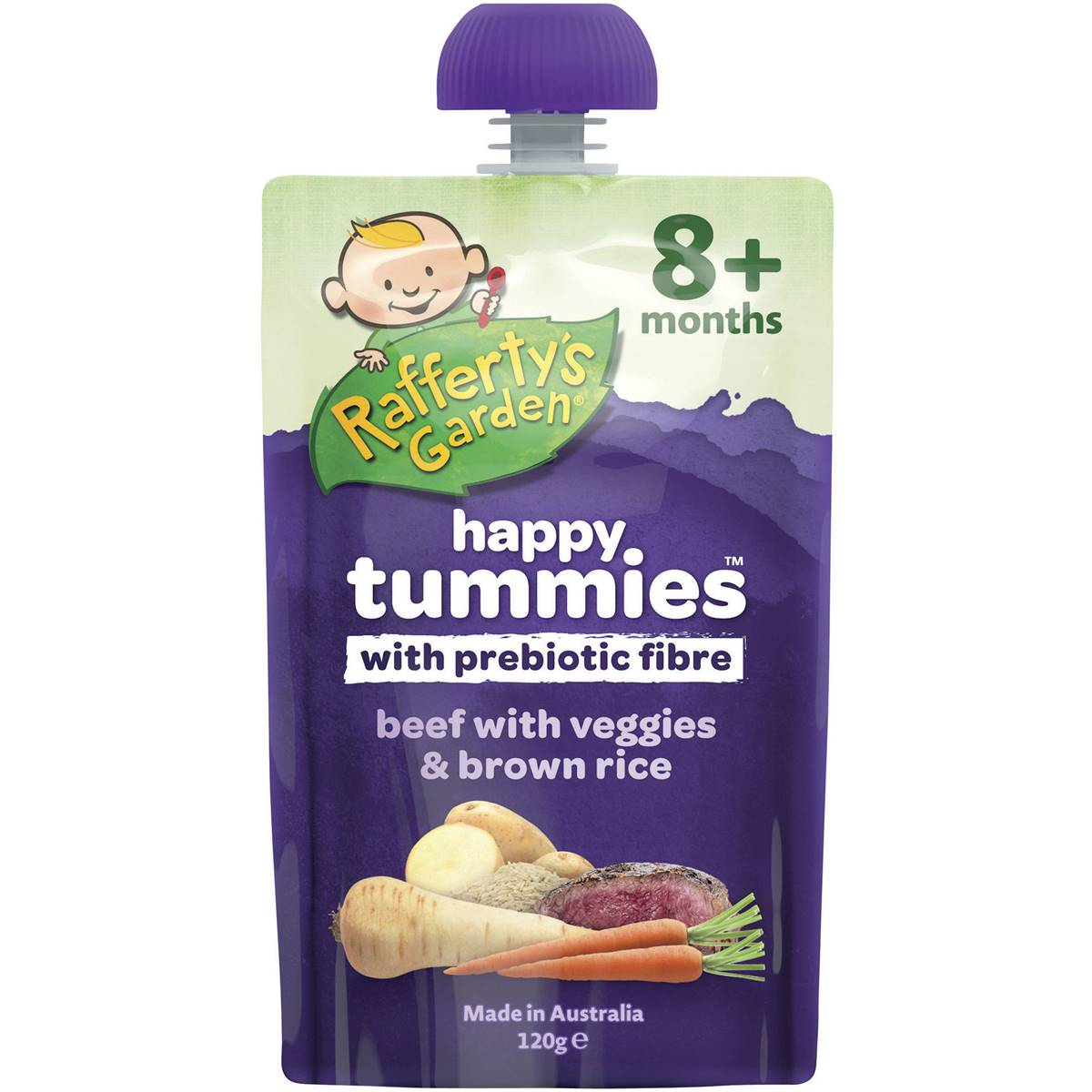 Rafferty's Garden Happy Tummies 8 Months+ Beef & Veg 120g | Woolworths