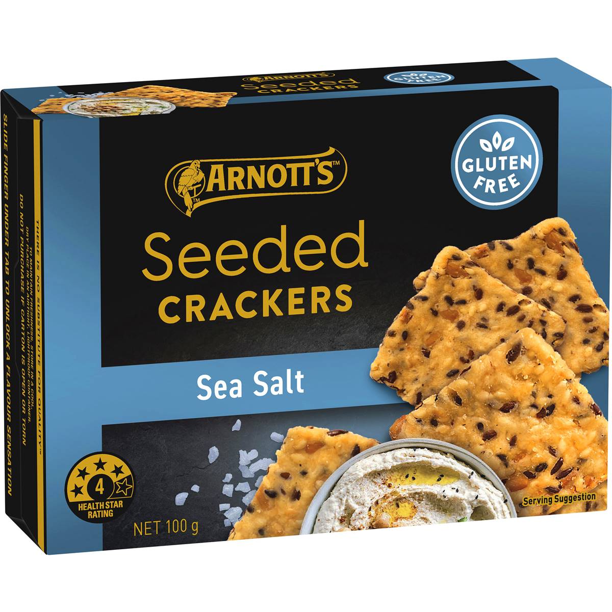 Arnott's Seeded Crackers Sea Salt 100g Woolworths
