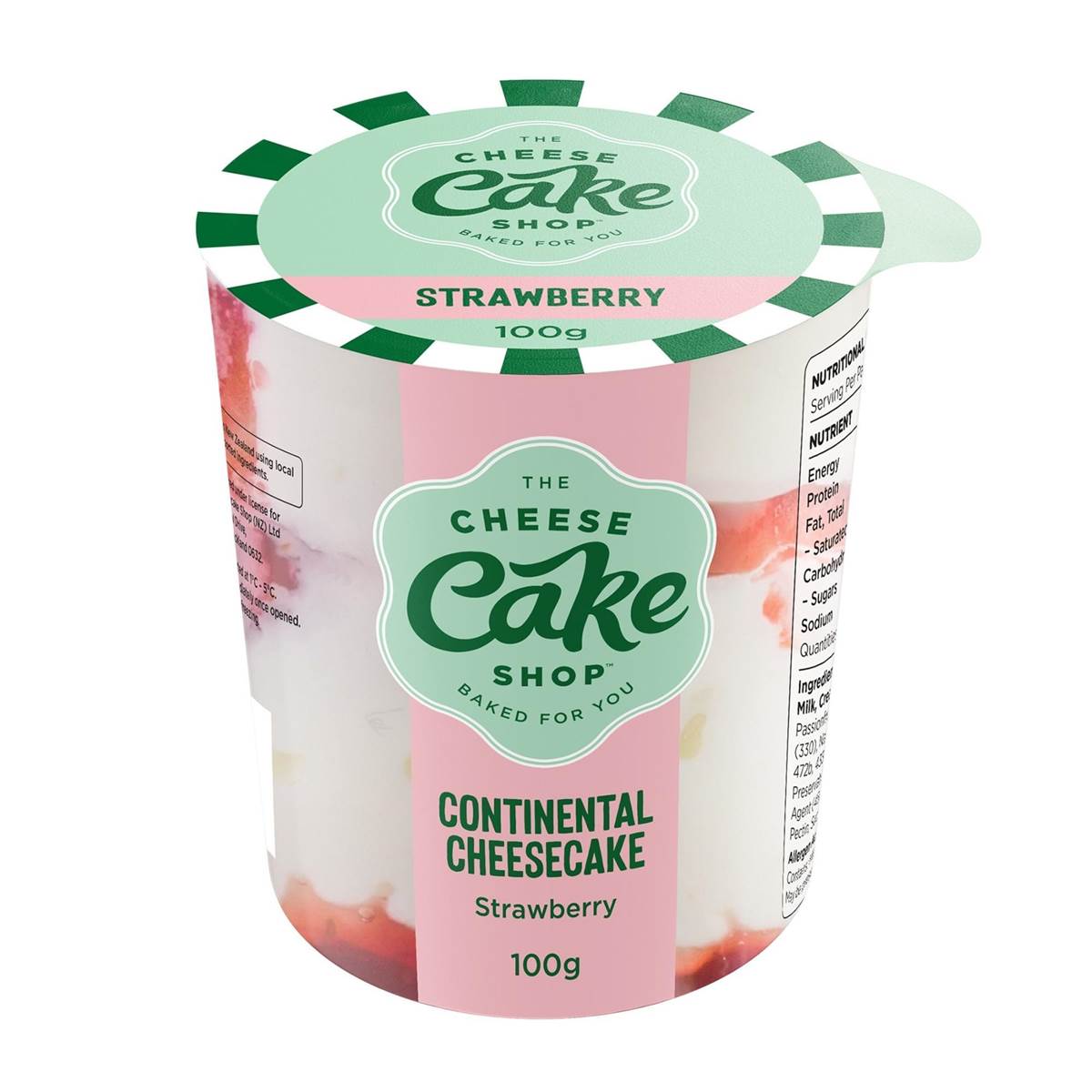 The Cheesecake Shop Continential Strawberry Cheesecake 100g