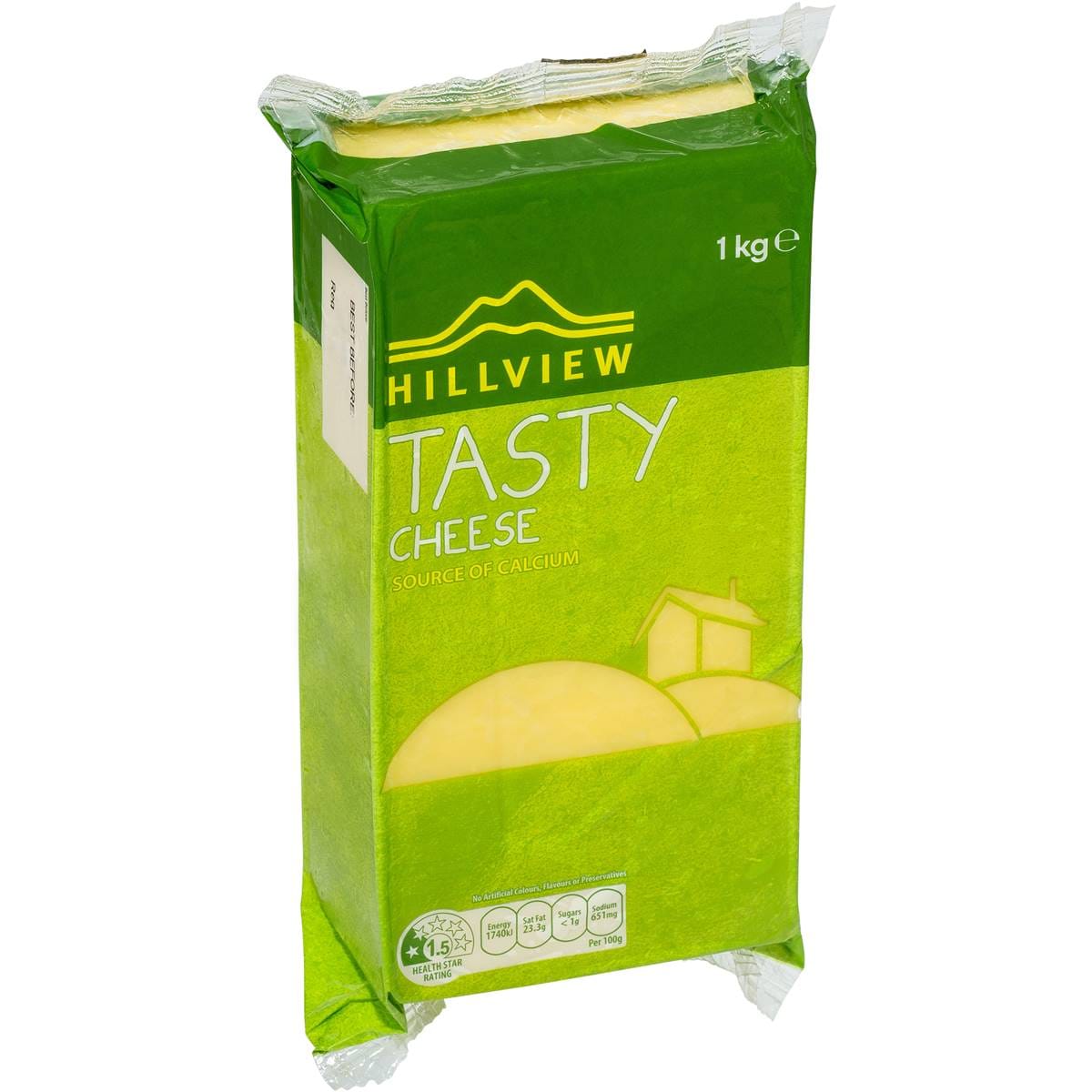 Hillview Cheese Block 1kg Woolworths