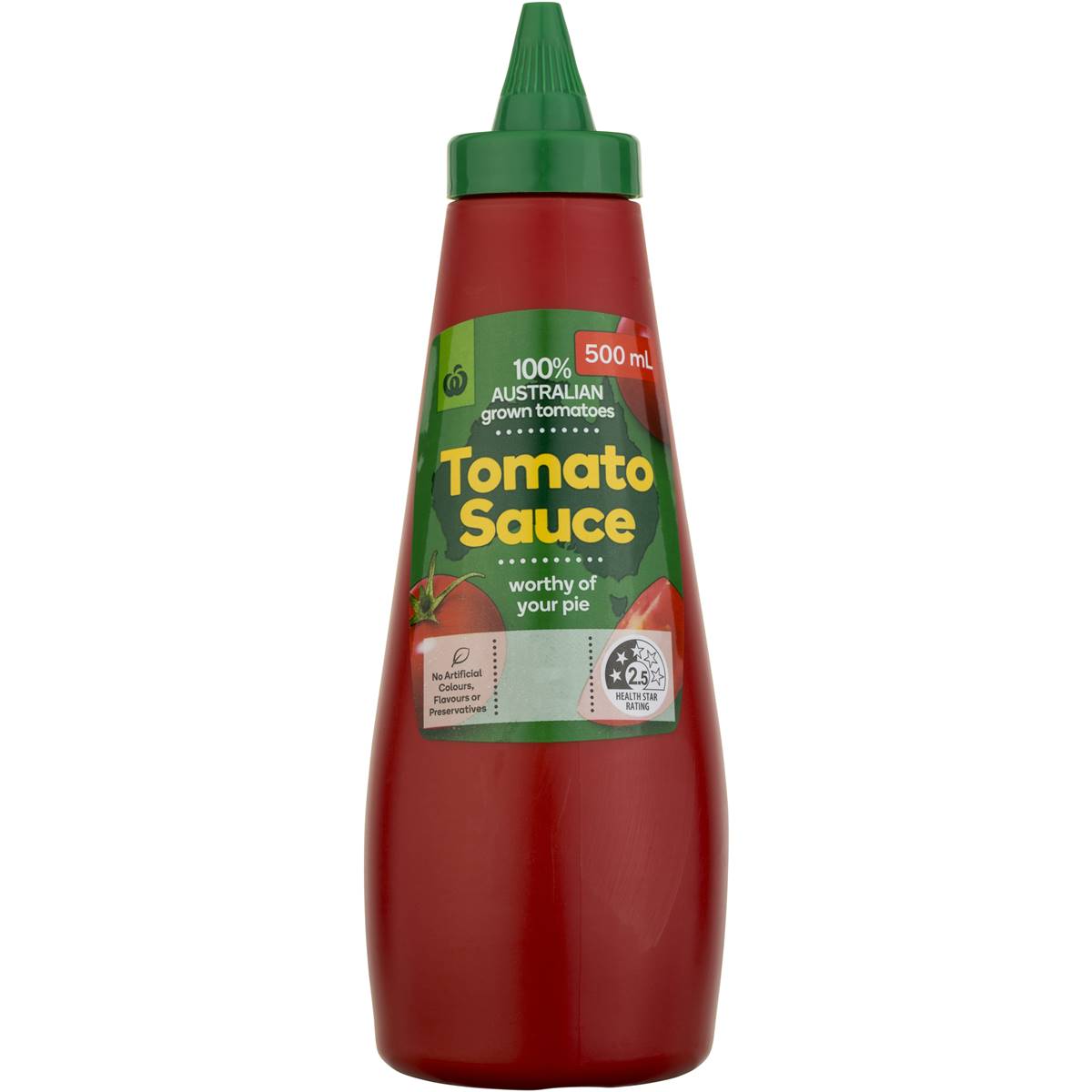 Woolworths Tomato Sauce Squeeze Pack 500ml Woolworths
