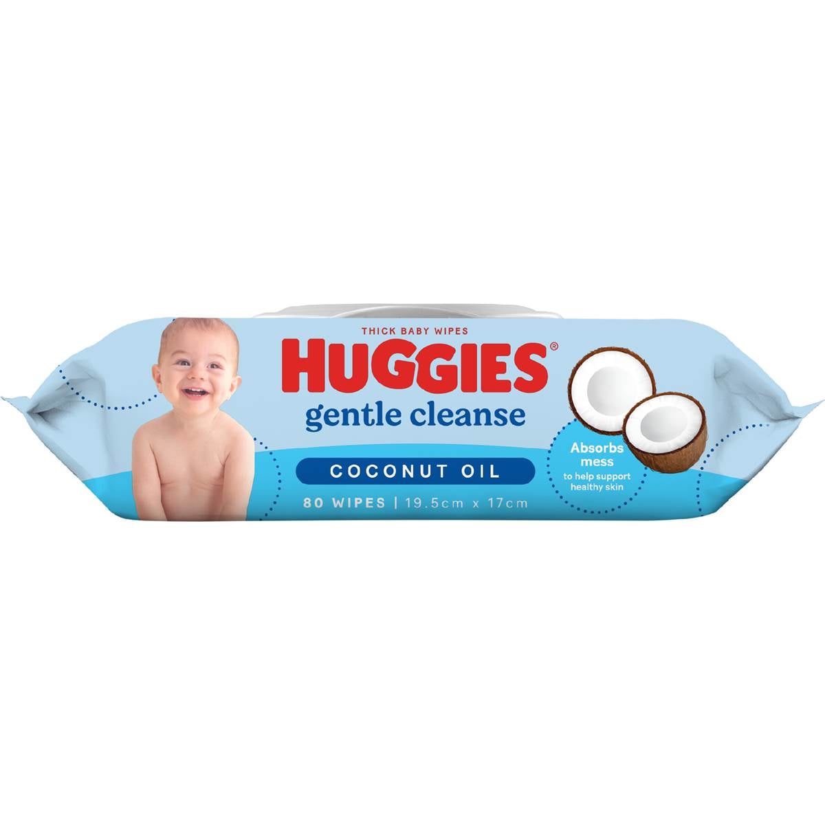 Huggies Thick Baby Wipes Coconut Oil 80 Pack Woolworths