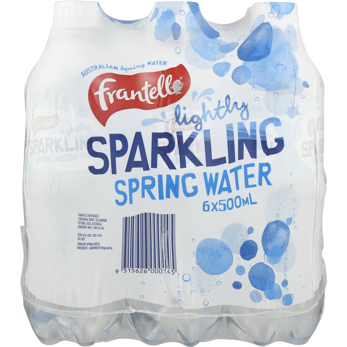 Frantelle Sparkling Water 6x500ml Woolworths