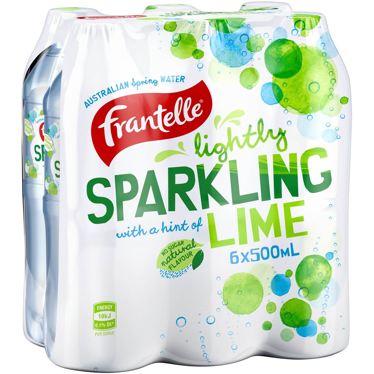Frantelle Sparkling Water With Lime 6x500ml Woolworths