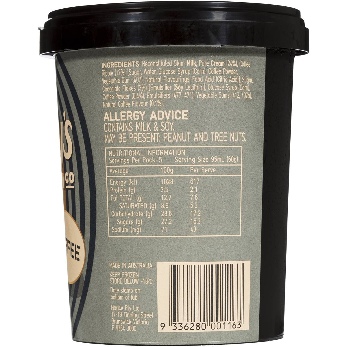 Harry's Ice Cream Co Woolworths