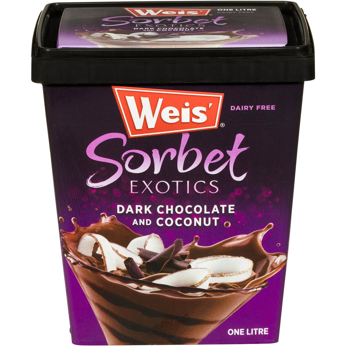 Weis Sorbet Dark Chocolate & Coconut 1l Tub Woolworths