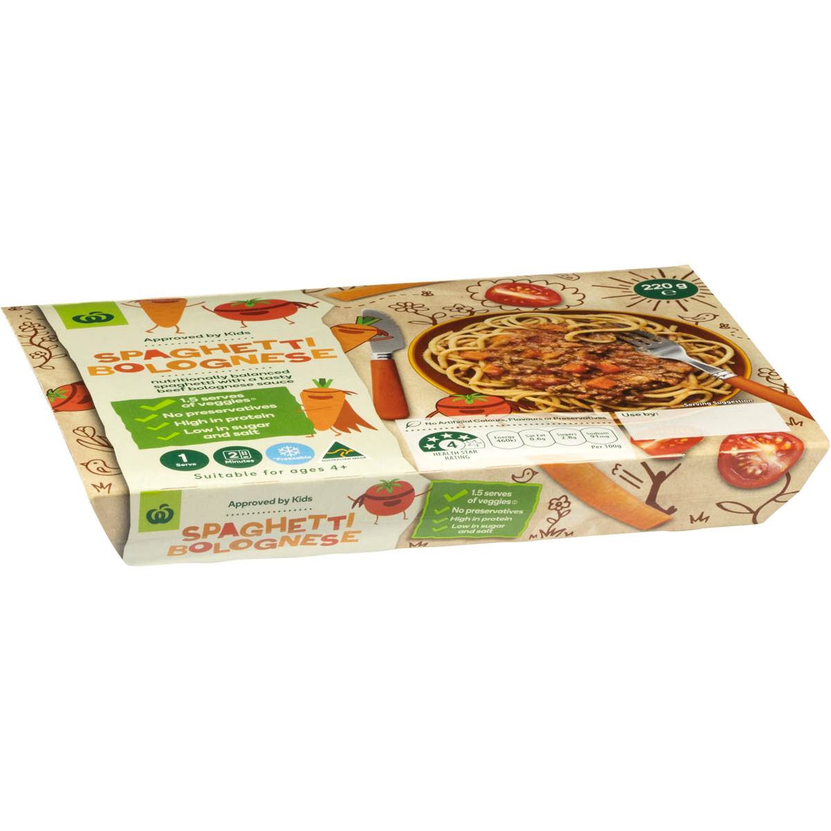 Woolworths Kids Spaghetti Bolognese 220g Woolworths