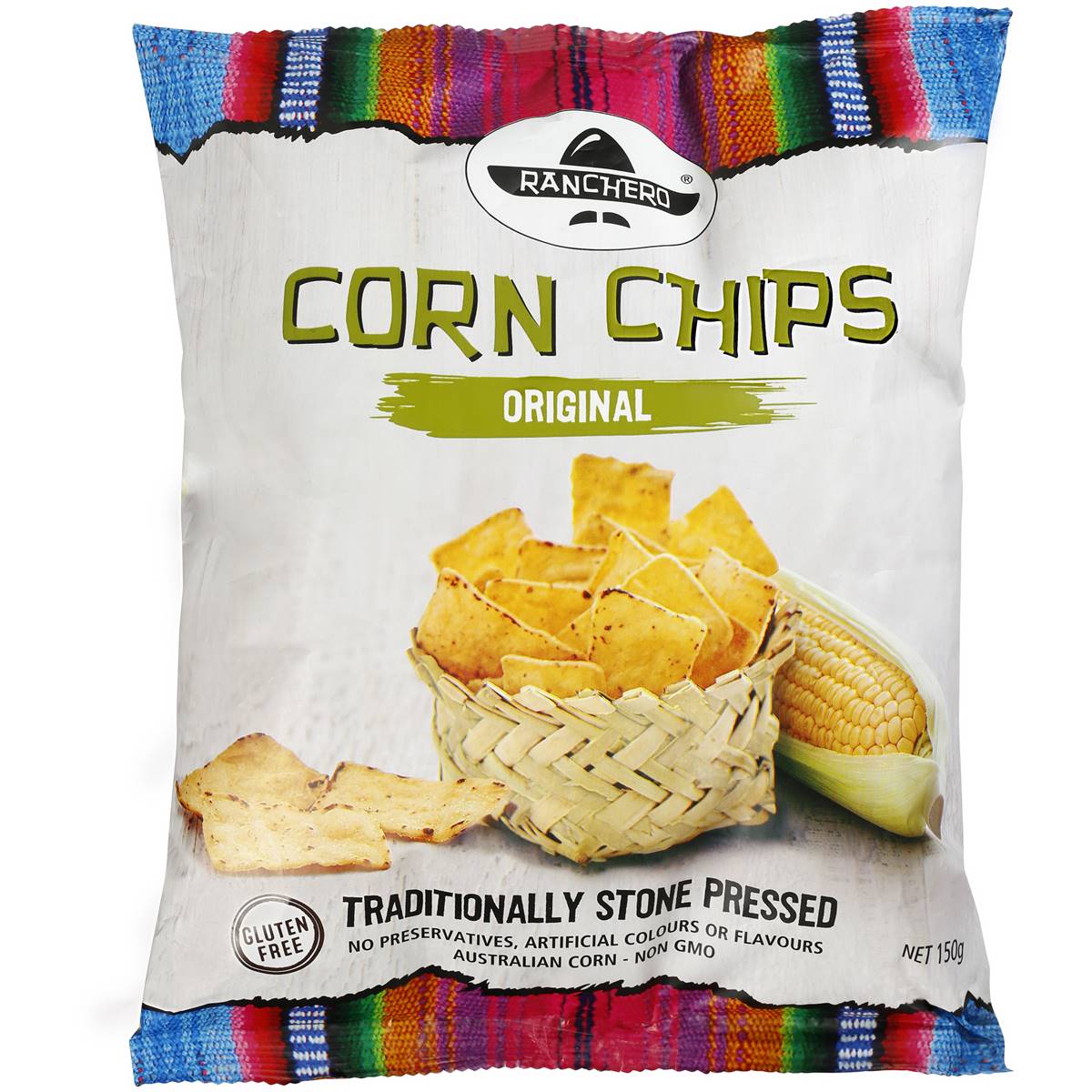Ranchero Natural Corn Chips 150g Woolworths