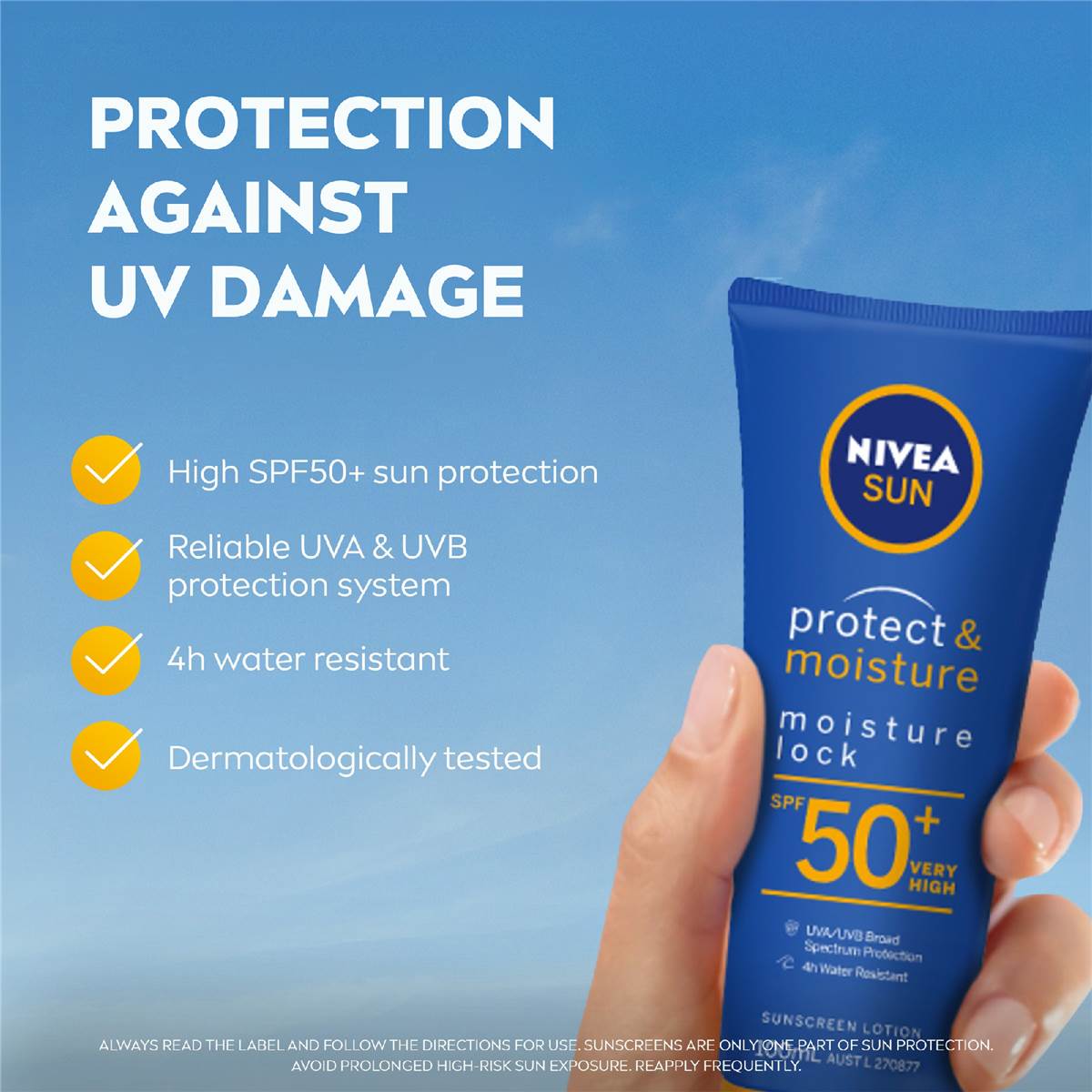 Nivea Sun Protect & Moisture Lock Spf50+ Sunscreen Lotion 100ml