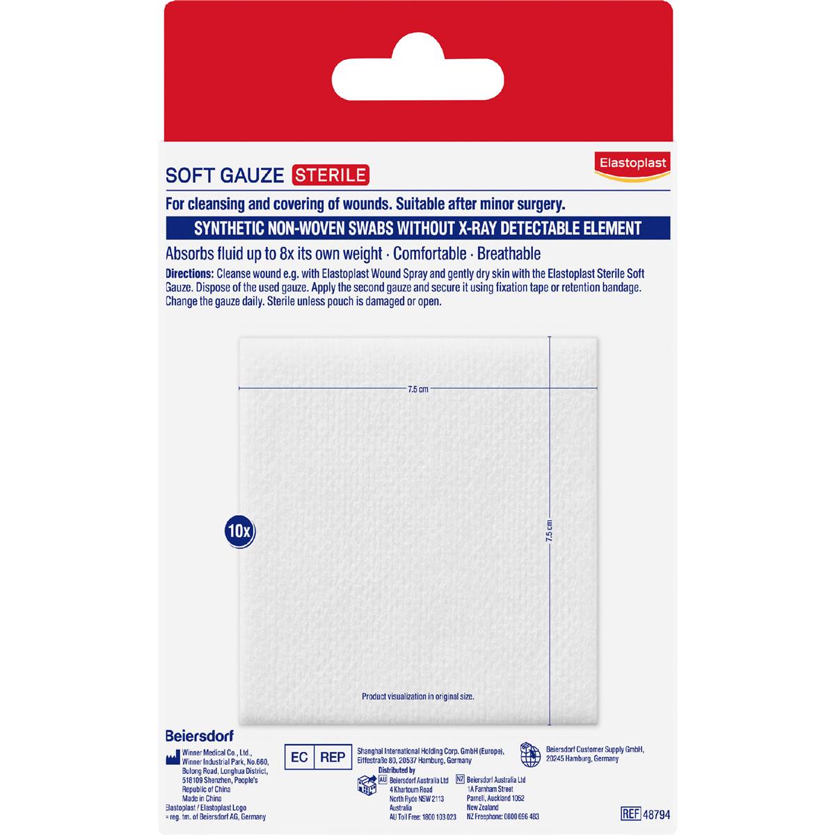 Elastoplast Soft Gauze Sterile 10 Pack Woolworths