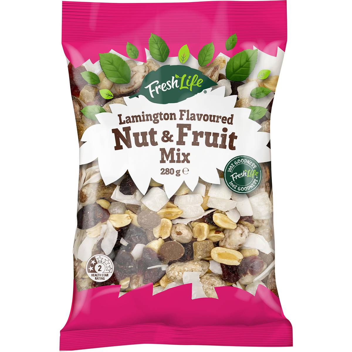 Freshlife Lamington Flavoured Nut & Fruit Mix 280g Woolworths