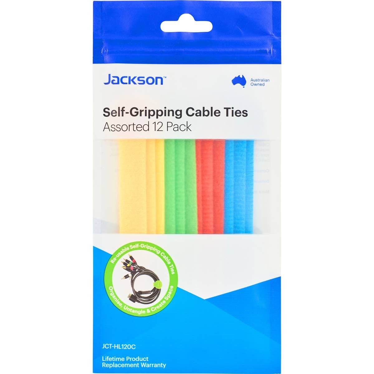 Jackson Self Gripping Cable Ties 12 Pack Woolworths