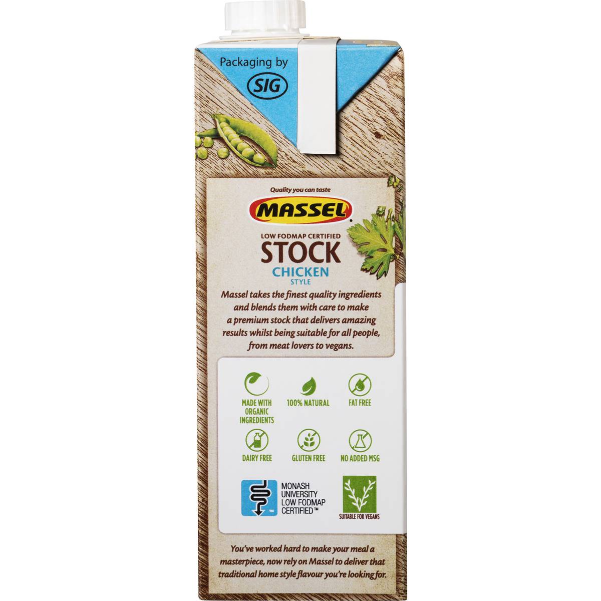 Massel Plant Based Chicken Style Liquid Stock Salt Reduced 1l Woolworths