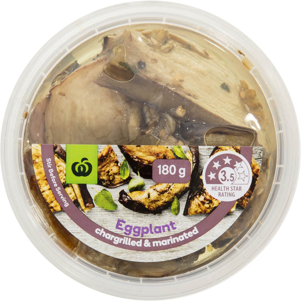 Woolworths Chargrilled Eggplant Prepacked 180g Woolworths