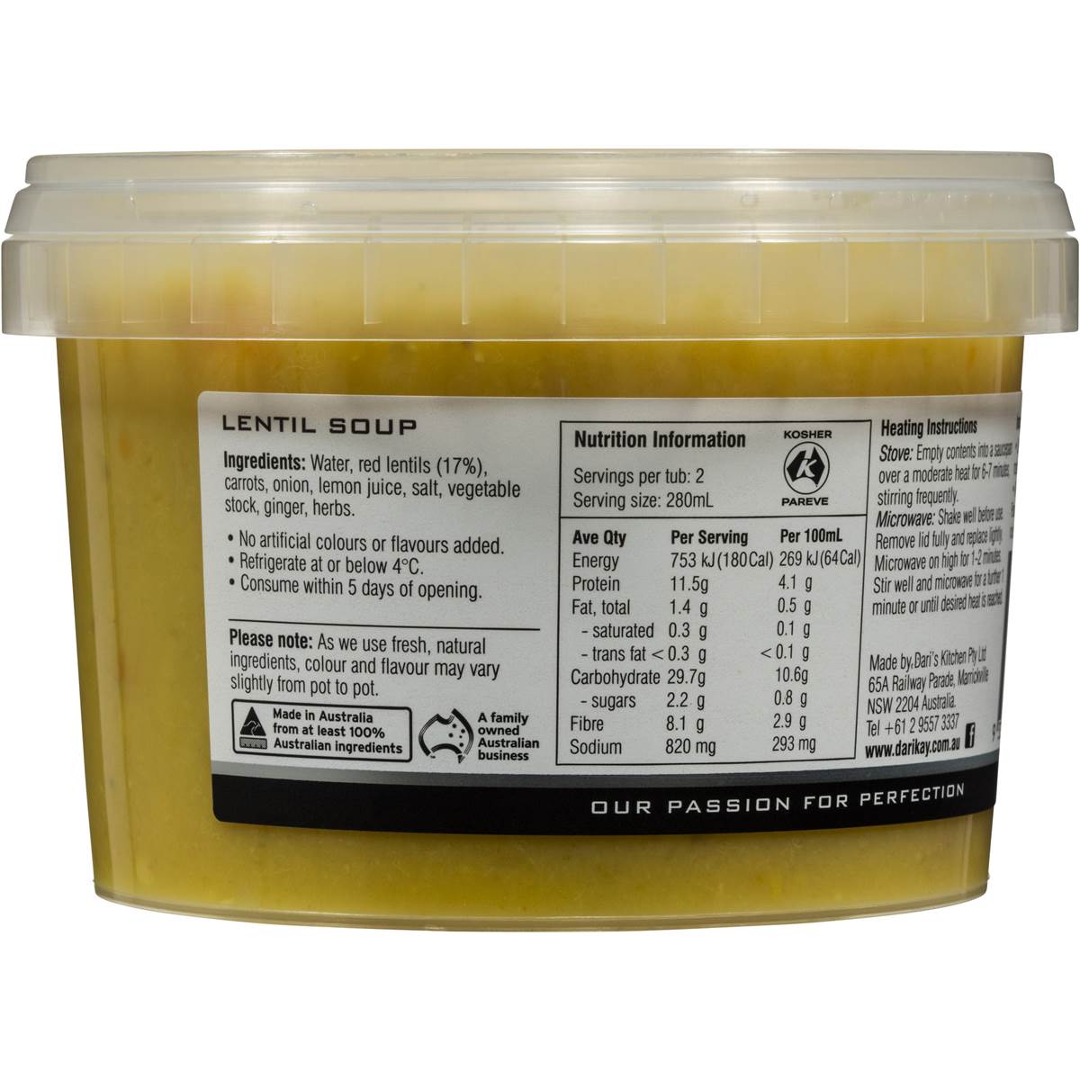 Darikay Lentil Soup 560ml Woolworths