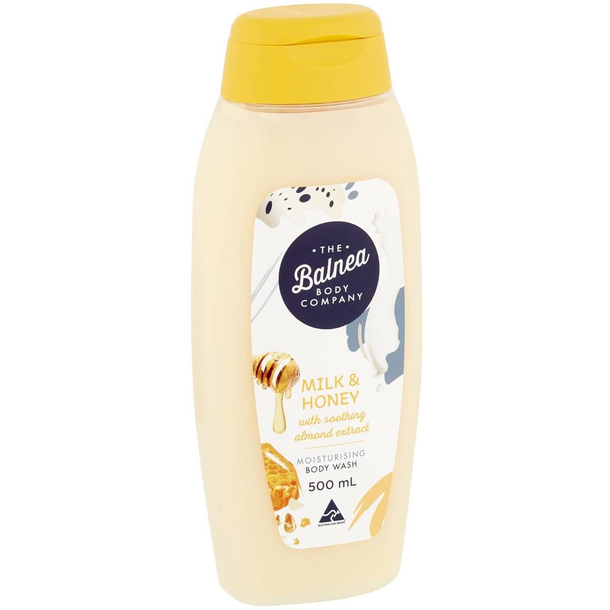 The Balnea Body Company Milk & Honey Body Wash Body Wash 500ml Woolworths
