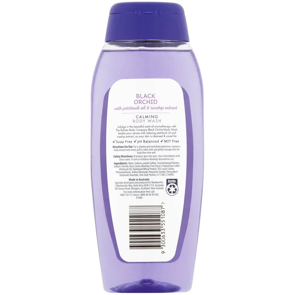 Balnea Black Orchid Body Wash Body Wash 500ml Woolworths