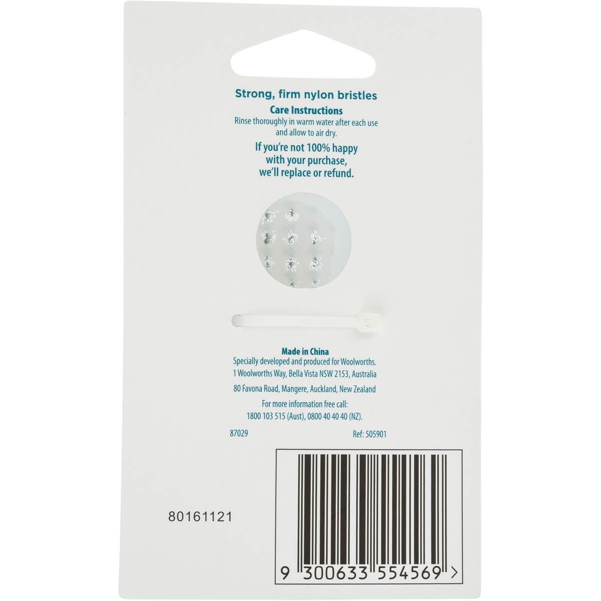 The Balnea Body Company Nail Brush Double Sided Each Woolworths