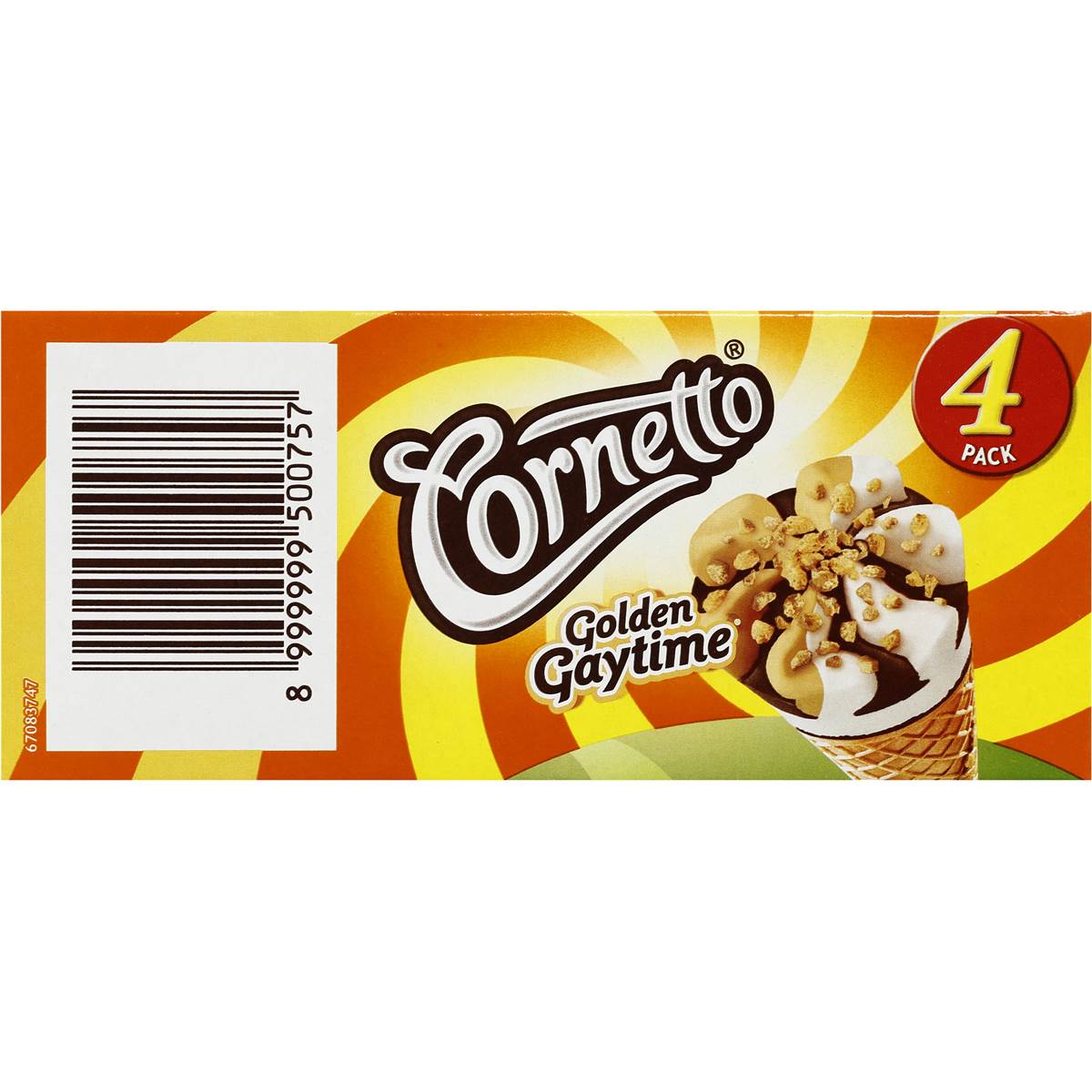 streets cornetto golden gaytime 4pk 440ml woolworths