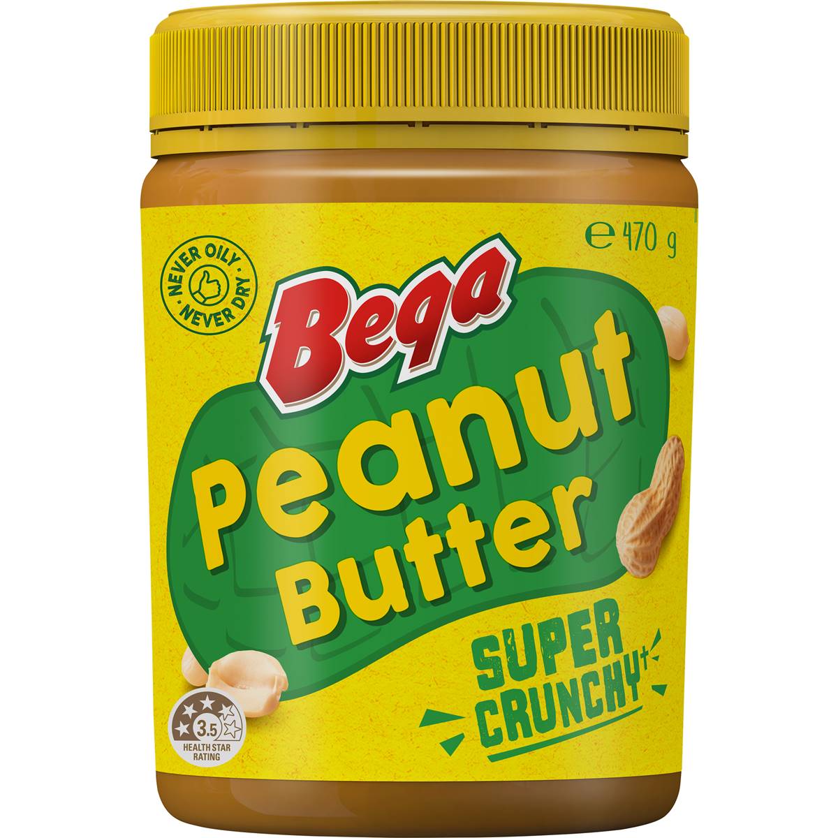 Bega Peanut Butter Super Crunchy 470g Woolworths