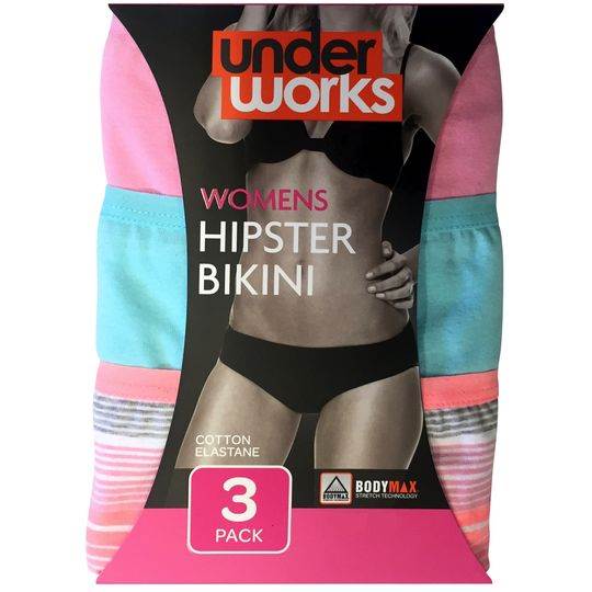 Underworks Underwear Womens Bikini Size 12