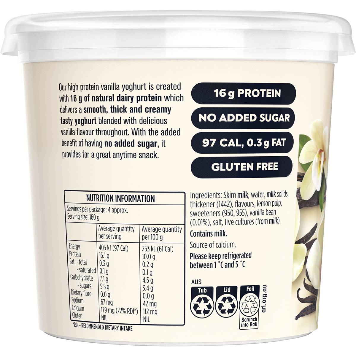 Pauls Plus Protein Vanilla Yoghurt 700g Woolworths