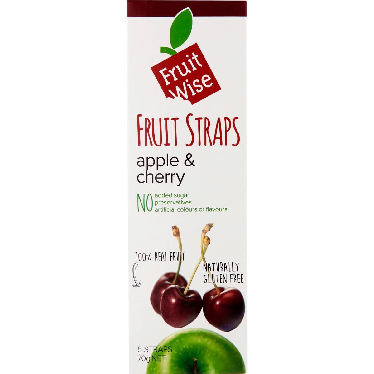 Fruit Wise Fruit Straps Apple & Cherry 70g Woolworths