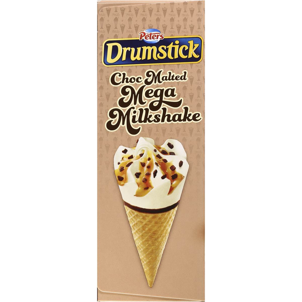 Peters Drumstick Ice Cream Chocolate Mega Milkshake 4pk 476ml Woolworths