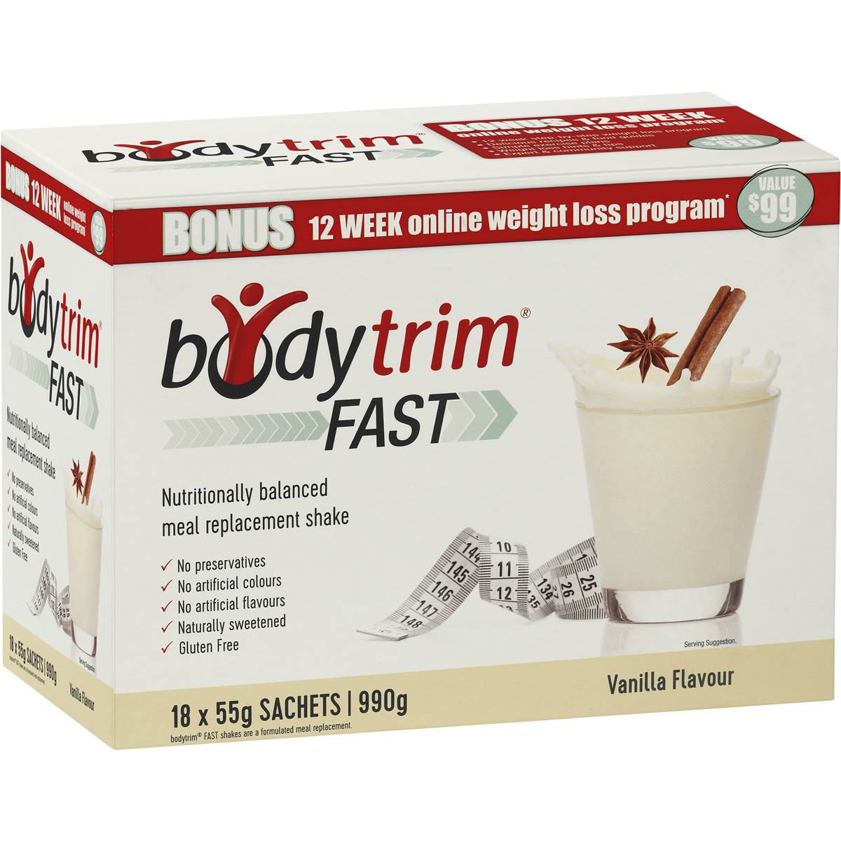 bodytrim-meal-replacement-vanilla-18x55g-sachet-woolworths