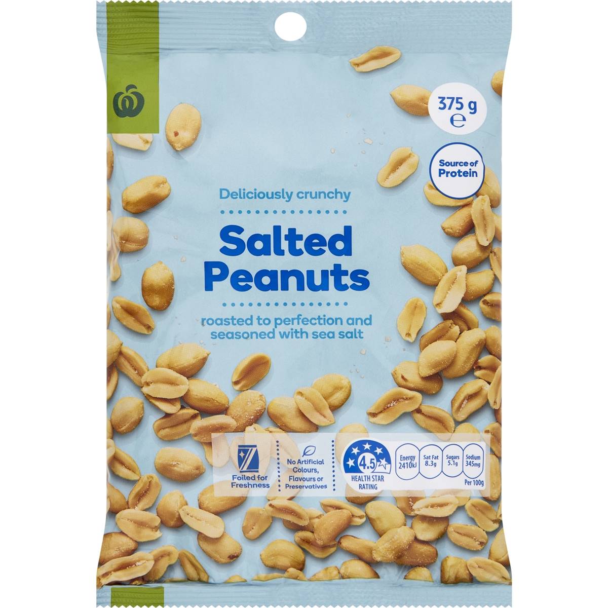 Woolworths Salted Peanuts 375g Woolworths