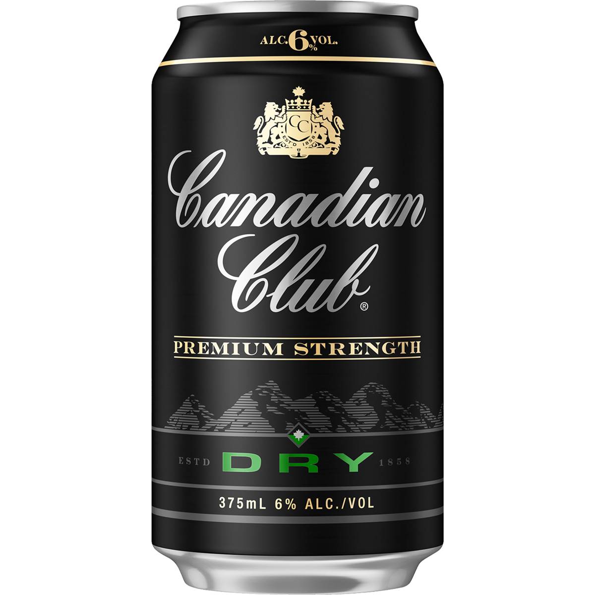 Canadian Club Dry Premium Cans 10x375ml Woolworths