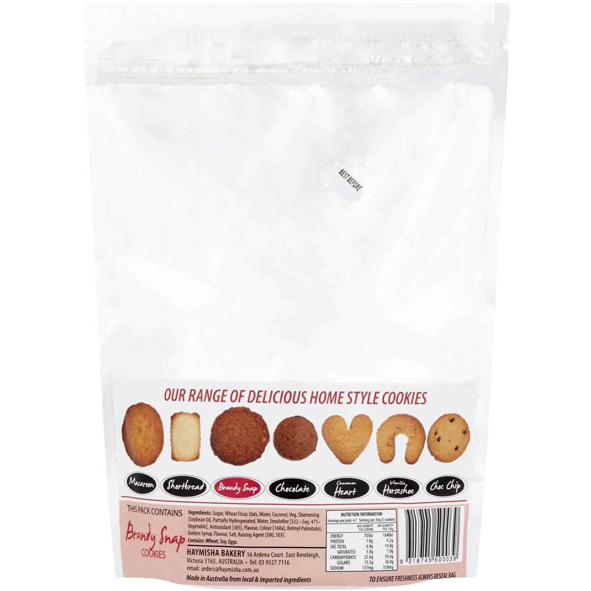 Haymisha Home Style Brandy Snap Cookies 200g Woolworths