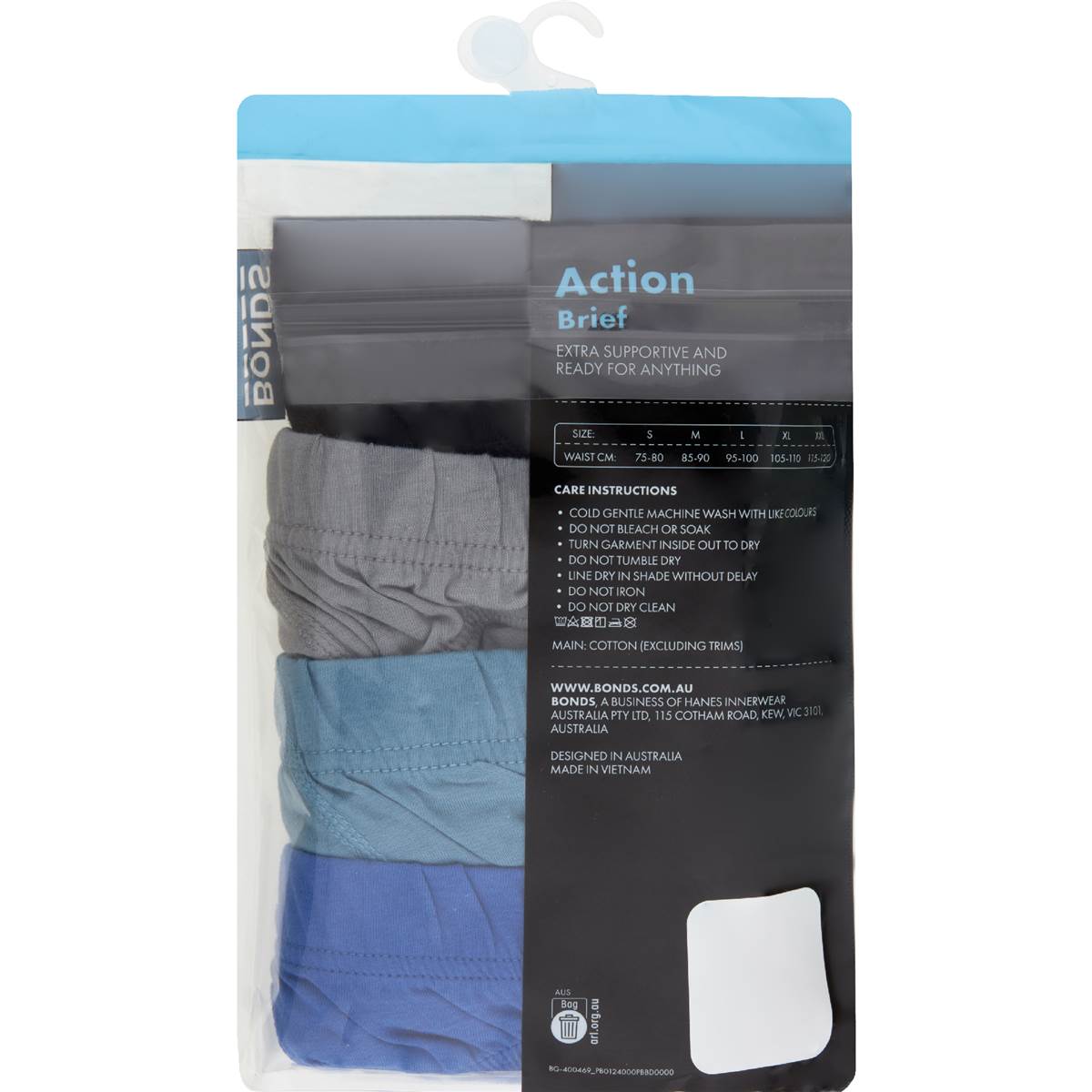 Bonds Underwear Mens Action Briefs Large Each Woolworths