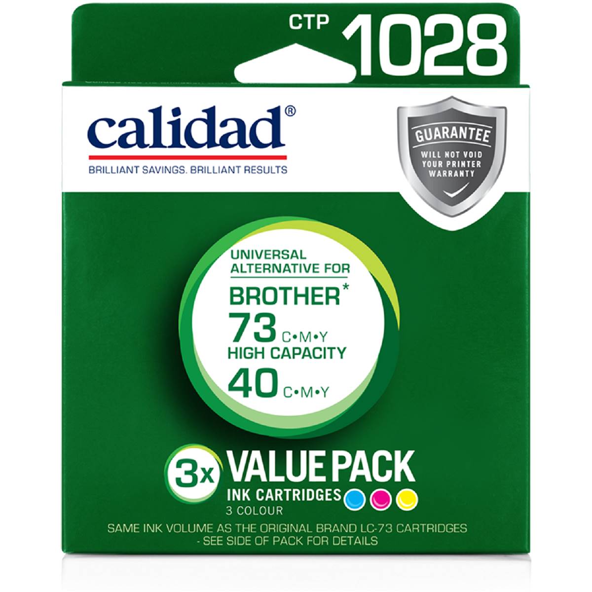 Calidad Brother Printer Ink Lc73 Lc40 Tricolour Each Woolworths
