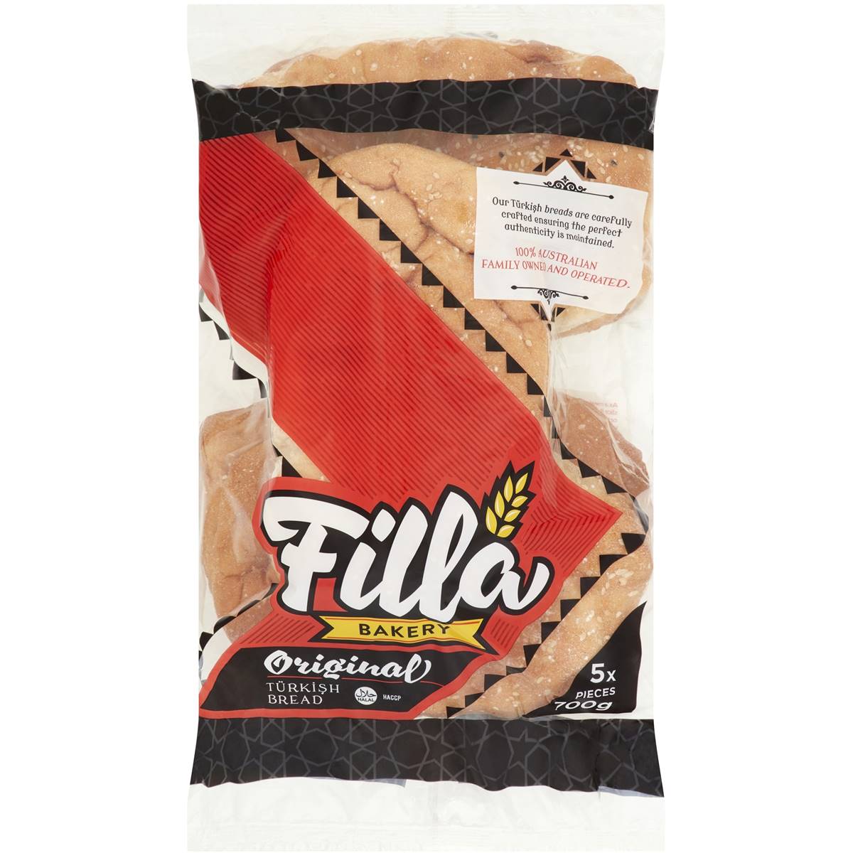 Filla Bakery Original Turkish Bread 5 Pce700g Woolworths