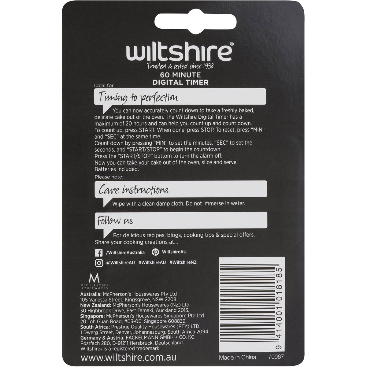 Wiltshire 60 Minute Digital Timer each Woolworths