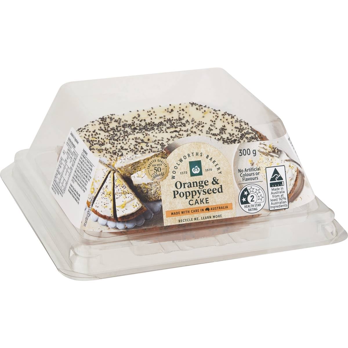 Woolworths Orange & Poppy Seed Cake 300g Woolworths