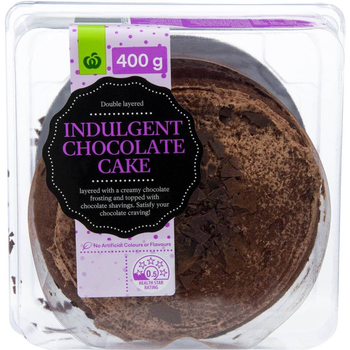 Woolworths Indulgent Chocolate Cake 400g Woolworths