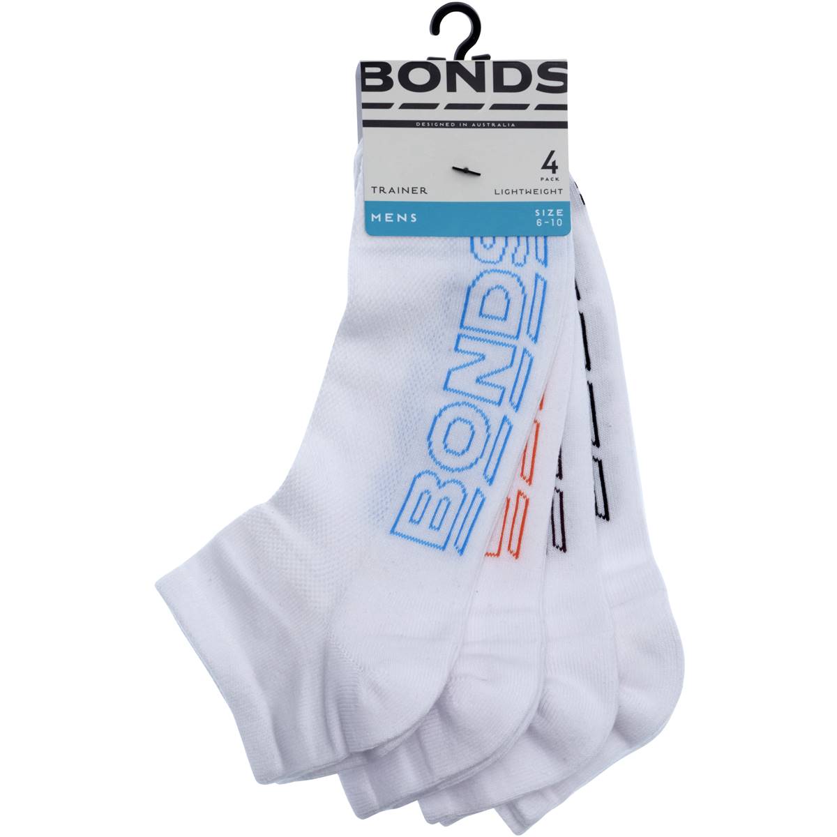 Bonds Mens Logo Socks Light Trainer Sz 6 Plus
