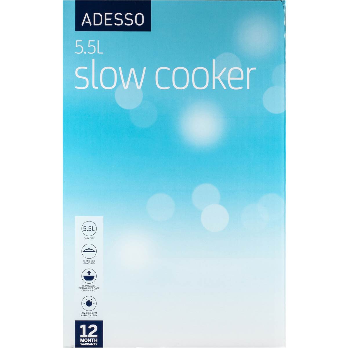 Adesso Slow Cooker 5.5l Each Woolworths