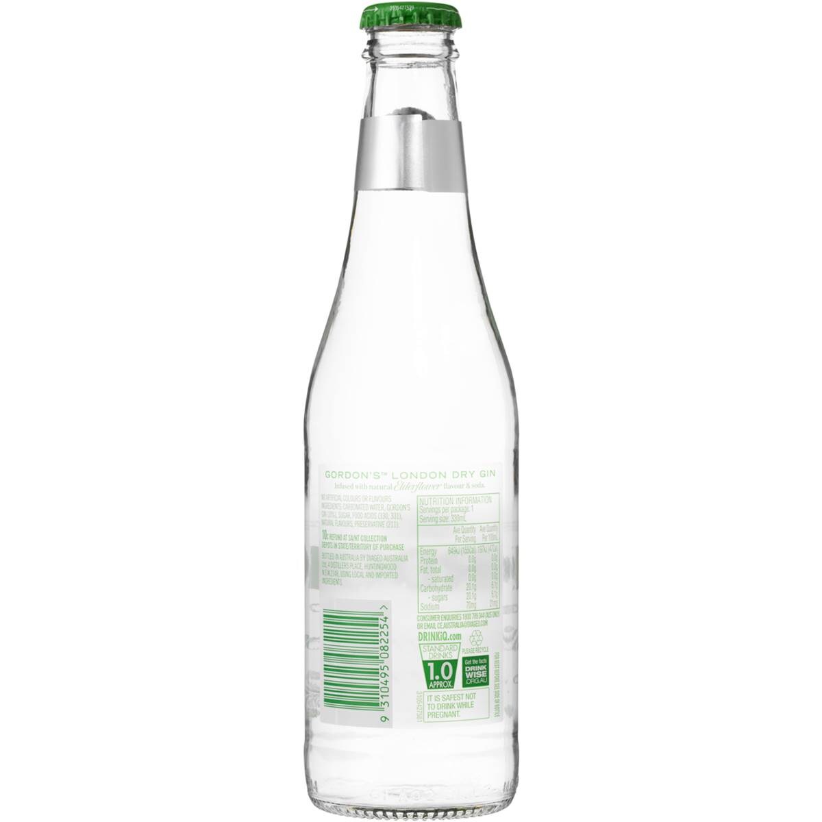 Gordon's Gin With Elderflower Spritz 4 Bottle 330ml Woolworths