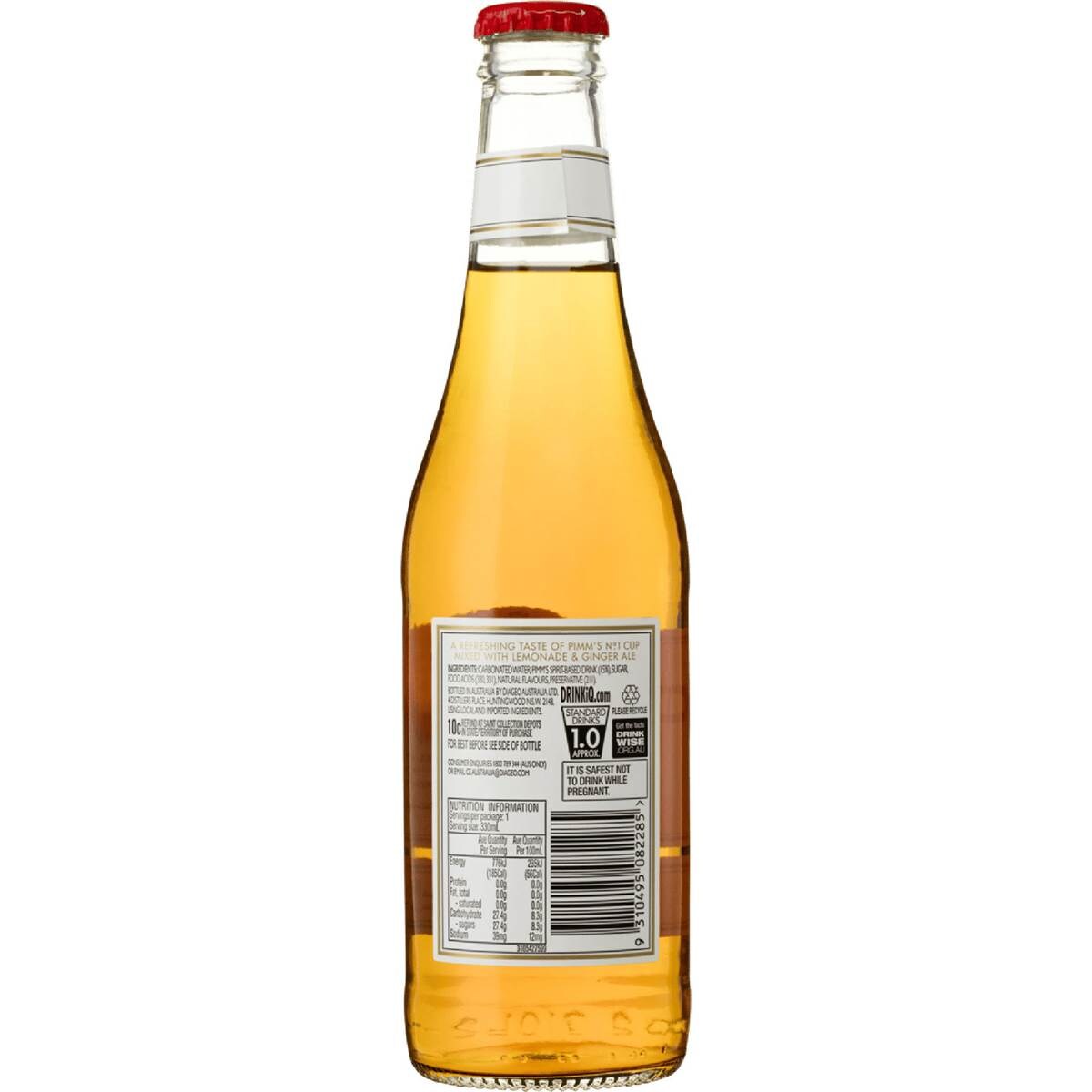 Pimm's Lemonade & Ginger Ale 4 Bottle 330ml Woolworths