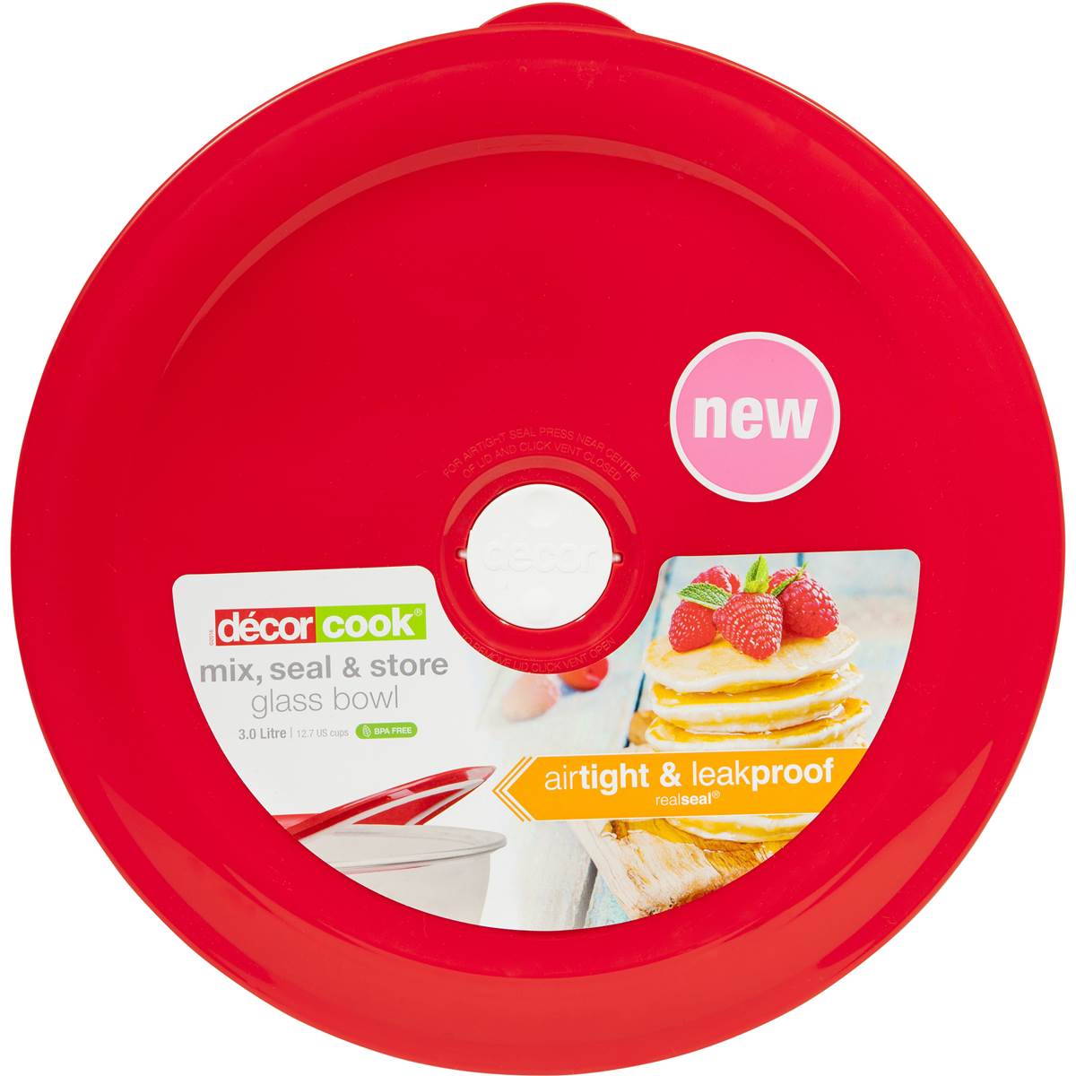 Decor Cook Seal & Store Glass Bowl With Lid 3l Woolworths