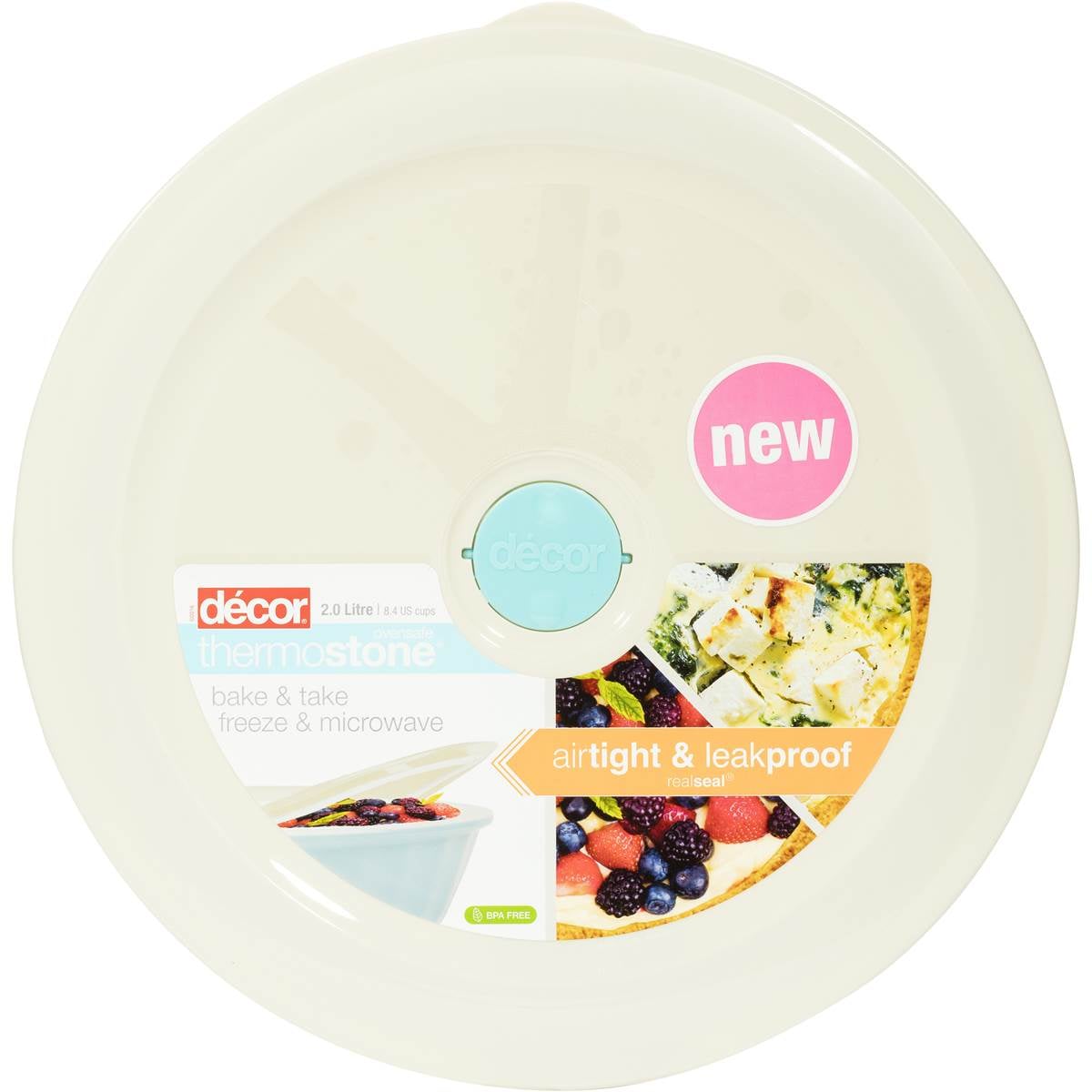 Decor Thermostone Realseal Round Pie Dish 2l Woolworths