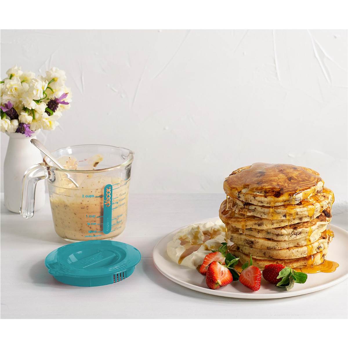 Decor Glass Measuring Jug With Lid 650ml Woolworths