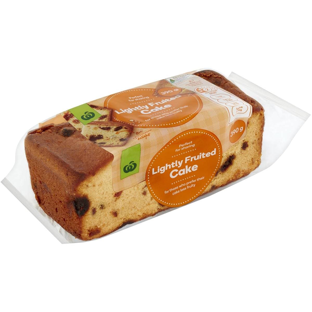 Woolworths Lightly Fruited Cake 390g Woolworths